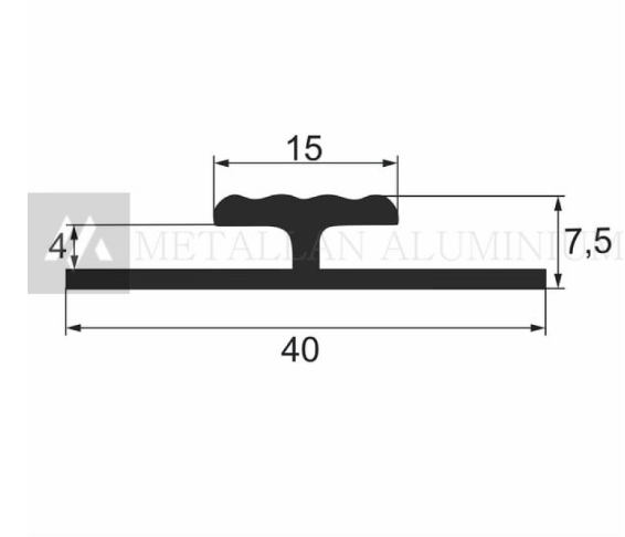 Алюм. H - подібний 40х7,5х1,5 мм (внут.розм. 4) - без покриття 35-0049 фото
