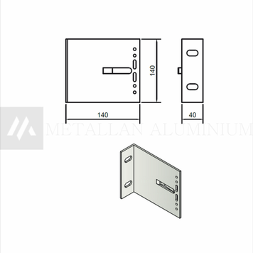 Кронштейни алюмінієві несучіq 140XL KR140XL фото